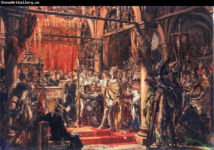 Jan Matejko Coronation of the First King of Poland